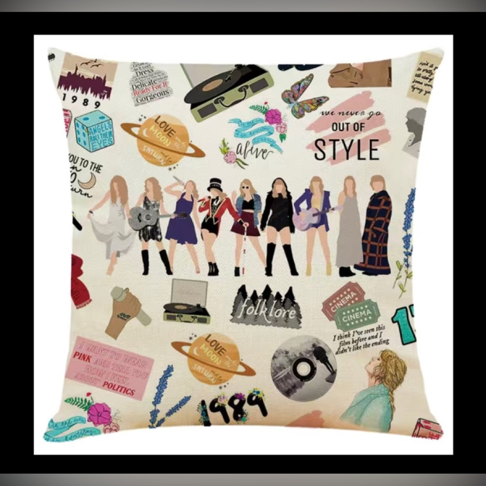 Taylor Swift Pillow! Perfect for a Swiftie’s Bedroom! New design for Eras Tour